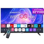 Antteq 32 Inch TV FHD Smart WebOS Television, 1080P MagiQ 32" with Full HD ThinQ AI, Voice Magic Remote Airplay, Apple TV+, Netflix, Freeview, YouTube, WiFi, 2025 Black Televisions