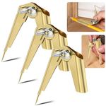 3 Pack Pencil Compass and Scriber Woodworking Compass Scriber Compass Scribe Tool Circle Compass Tool, Gold