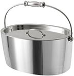 Crafthouse by Fortessa Professional Metal Barware/Bar Tools by Charles Joly, 12" x 5.25" Stainless Steel Ice Bucket with Handle and Drain Tray