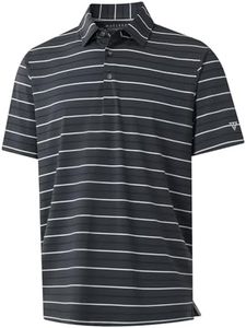M MAELREG Polo Shirts for Boys Golf Polo Short Sleeve Quick Dry Performance Sport Casual Striped Boys Golf Shirts