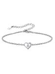 Sterling Silver Bracelet for Women Ladies Bracelets Gifts for Mum Auntie Bracelet Initial Bracelet Love Bracelet Heart Bracelet