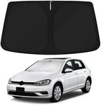 KUST Windshield Sun Shade for 2015-2021 Volkswagen Golf GTI e-Golf VW Golf R 4 Door Hatchback Sunshade Sun Visor Protector Foldable Blocks UV Rays