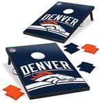 Wild Sports Denver Broncos NFL Cornhole Outdoor Game Set, 2' x 3' Foot - Recreational Series, Tailgate Toss