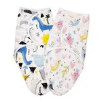 a baby cherry - Baby Swaddle Wrap || Adjustable for Newborn || 100% Cotton Soft || Baby Blanket for 3+ Months - Pack of 2 (Multi-Color, 200 GSM)