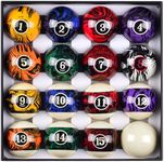 vonezone Billiard Balls 2-1/4"-Inch Regulation Size Billiards Pool Balls Set 16 Balls Set,Pool Table Accessories (UBL02-J)