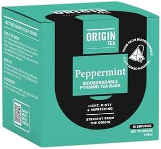 Origin Tea Peppermint Caffeine Free Pyramid Herbal Tea Bags (15 bags)