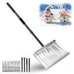 BsBsBest Snow Shovels for Driveway 54/68 Inch for Snow Removal Aluminum Heavy Duty Portable Shovel Snow Detachable for Car Trunk Emergency Camping Home Garage Garden