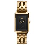 MVMT Signature Square Watches for Women - Premium Minimalist Women’s Watch - Analog, Stainless Steel, 5 ATM/50 Meters Water Resistance - Interchangeable Band - 24mm, Mason Gold, 24 MM, Signature