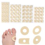 60 Pieces Corn Cushions, Soft Latex Foam Self Adhesive Callus Pads Corn Pad Anti Friction Reduce Foot and Heel Pain, 4 Models