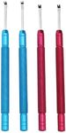 EMSea 4 Pcs Watch Hands Lever Watch Needle Metal Lifting Removal Tool Watchmaker Removing Repair Tool for Home Watch Repair (Red and Blue)