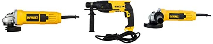 DEWALT D25133K-IN Combi Hammer For Drilling 3 Mode 2Kg &DEWALT Heavy Duty Small Angle Grinder, 850Watt, 4" (100mm) &DEWALT DW803-IN01 Heavy Duty Small Angle Grinder 1000Watt, 100mm