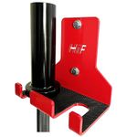 HIFLAME Double Barbell Storage Wall Mounted Storage Rack, Wall Barbell Rack, Olympic Wall Mount Barbell Holder,Vertical Hanging Barbell Rack.Suitable for Gym.Home Fitness. (Red)