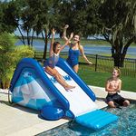 WOW Sports Cascade Pool Slide, Inflatable Slide with Sprinkler