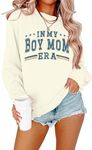 SFHFY Womens Mom Sweatshirts: Mama Crewneck Sweatshirt Casual Mom Life Pullover Mama Mode Long Sleeve Shirt Mommy Tops