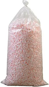 BOX USA B7NUTSAS Anti-Static Loose Fill Packing Peanuts, 7 Cubic Feet, Pink