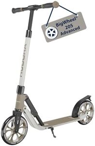 HUDORA BigWheel® 205 Advanced Scooter - Comfortable aluminium scooter for up to 100kg - Height-adjustable & foldable kick scooter - Kick scooter for children/teenagers & adults