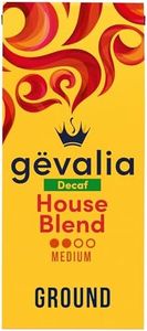 Gevalia House Blend Decaf Medium Roast 100% Arabica Ground Coffee, (12 oz Bag)