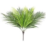 AIVORIUY 2pcs Artificial Tropical Palm Leaf Bushes Faux Green Fronds Plant in Plastic Areca Palm Plant 9 Leaves Palm Tree 50 cm Tall for Tropical Greenery Accent Floral Arrangement Home Wedding Decor