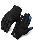 KUTOOK Moutain Bike Gloves for Men Cycling Dirt Trek Bike Accessories Padded Palm Fullfinger Gloves MTB Biking Bicycle Motorbike Street Bike Black M