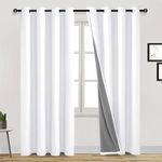 DWCN White 100% Blackout Curtains f