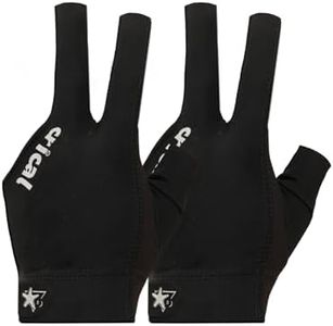 CRICAL Billiard Glove, 3 Finger Pool Glove with Lycra Material