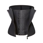 Amazingjoys Waist Trainer Corset for Weight Loss Tummy Control Body Shaper Neoprence Workout Sweat Belt Shapewear for Women Black