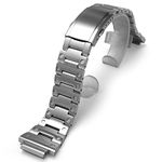 Korlexchi Quick-release Strap Replacement Metal Watch Band Compatible With GM5600 GM-5600B Stainless Steel Watchband (Silver)