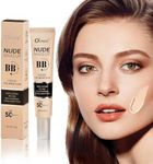 O'CHEAL BB Cream with SPF 50+ | Full Coverage Tinted Moisturizer with Buildable Concealer Powder Foundation, Oil-Free, Hydrating & Matte Finish | Vegan, Cruelty-Free, for All Skin Types(Natural)
