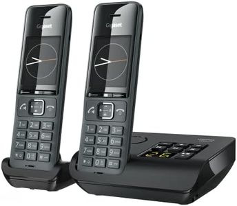 Gigaset Family A Duo - Two Handsets - Cordless DECT Telephone with an Answering Machine - Timeless and Elegant Design, Black [UK Version]