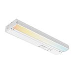 PARMIDA LED Under Cabinet Lighting, Hardwired Installation, 10 Inch, 6.5W, 3CCT Color Selectable - 3000K/4000K/5000K, ETL Listed, 120V, Dimmable, 450 Lumens, White Finish