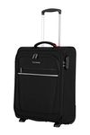 Travelite Onboard Cabin Luggage by Travelite - Practical 2-Wheel Suitcases with 2 Spacious Front Pockets, Black (Schwarz), 52 cm