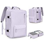 Cabin Bags for Travel, Underseat Carry on Hand Luggage Backpack for Women Airplane Approved Travel Backpack Personal Item Travel bag 17 inch Laptop Backpack Expandable,G1-Purple