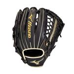 Mizuno GMVP1275PSE8 MVP Prime SE Outfield Baseball Glove 12.75", Right Hand Throw, BLACK-GOLD