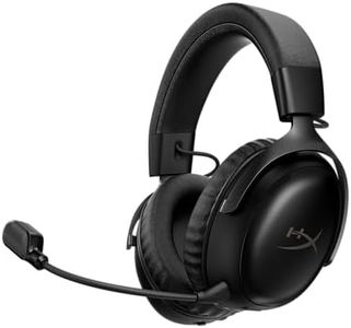HyperX Cloud III S – Wireless Gaming Headset for Multi-Platform, 2.4GHz, Bluetooth, Battery Life up to 120 Hours 2.4GHz / 200 Hours Bluetooth, 53mm Angled Drivers, Detachable Mic – Black