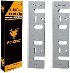 FOXBC 4-3/8 Inch High Speed Steel Planer Blades for Makita 1911B, 1912B, 1002BA, 1003BA - Set of 2