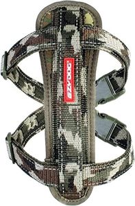EzyDog Chest Plate Custom Fit Dog Harness (Large, Green Camo)