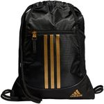 adidas Alliance 2 Sackpack, Black/Gold Metallic, One Size, Alliance 2 Sackpack