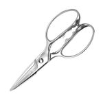 MITSUMOTO SAKARI 8 inch Japanese Kitchen Scissors, Heavy Duty Kitchen Shears, All Steel Multipurpose Cooking Scissors, Micro Serrated (Scissor Base Magnetic)