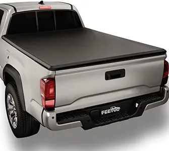 FeeTUO Soft Roll-Up Tonneau Cover Truck Bed for 2016-2023 Tacoma 5FT/60.5inch |for Models with or Without The Deck Rail System|