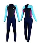 Original Wetsuit, 3mm Neoprene One Piece Diving Suit Thermal Warm Full Body Long Sleeve Wet Suits for Water Sports Surfing Snorkeling Cover Child Junior Teenager Youth