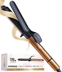 ELLA BELLA® Curling Iron 1 Inch • Professional Hair Curler • Curling Wand • Ceramic Curling Irons • Transform Your Look in Seconds • Suitable for All Hair Types • Say Goodbye to Heat Damage
