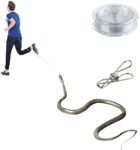 Snake Prank with String Clip - Realistic Fake Snake Toys, Snake on A String Prank, Clip on Snake Prank That Chase People, Lifelike Snake is Following or Prank Props Scary Gag Party Decoration