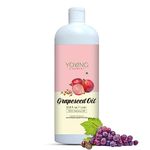 Young Chemist Versatile Grape Seed Oil Cold Pressed - 1 Litre, For Hair Growth, Skin Care, and Gourmet Cooking