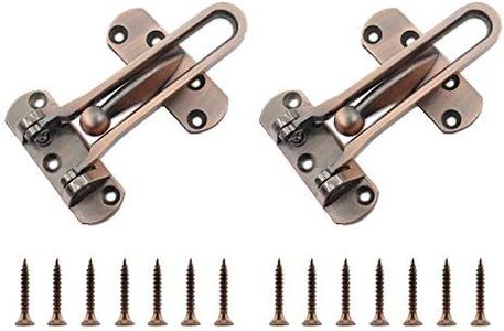 2 PCS Swing Bar Door Lock,ULIFESTAR Top Lock for Front Door Stainless Steel Door Latch Door Bolt,Barn Door Lock Shed Lock Fence Door Lock Hardware with Installation Screws Antique Copper