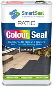 Patio ColourSeal - Colour & Restore Old Concrete Paving Slabs, Durable Paint & Sealer - Easy to Apply, Concrete Paint for Patio & Protective Patio Sealer (Dark Grey - 5 L)