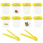 Magnifying Insect Viewer Box 6PCS Magnifying Insect Container with 2pcs Tweezers Clear Kids Bug Box Bug Pots Portable Insect Observation Box for Natural Educational Science Learning