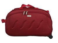 Vidhi Polyester 12 Cms Duffle Bag for Travelling | Water Resistant Durable Luggage Bag with Smooth Moveable Wheels(DFMR20_ Maroon)