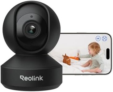 Reolink 4K PTZ Caméra Surveillance WiFi Intérieure 360°, Caméra Bébé Détection de Personne/Animaux/Pleurs, Wi-Fi 6 Bi-Bande, Zoom 3X, Suivi Auto, Vision Nocturne, Configuration Bluetooth, E1 Zoom Noir
