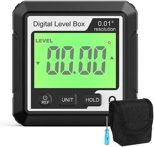 Abizarch Digital Angle Finder Gauge Magnetic,LCD Digital Level Tool Protractor, Inclinometer Level Box Backlit Portable Angle Measurement Tool,Battery Operated Angle Finder for Carpentry Building