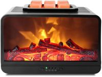 Wax Melt Warmer - 3D Dynamic Flame Fireplace Wax Warmer Electric Wax Burner, Wax Melter for Scented Wax with 4 Timer Auto Shut Off PTC Heating Oil Burner for Home Fragrance Office Decor Gift